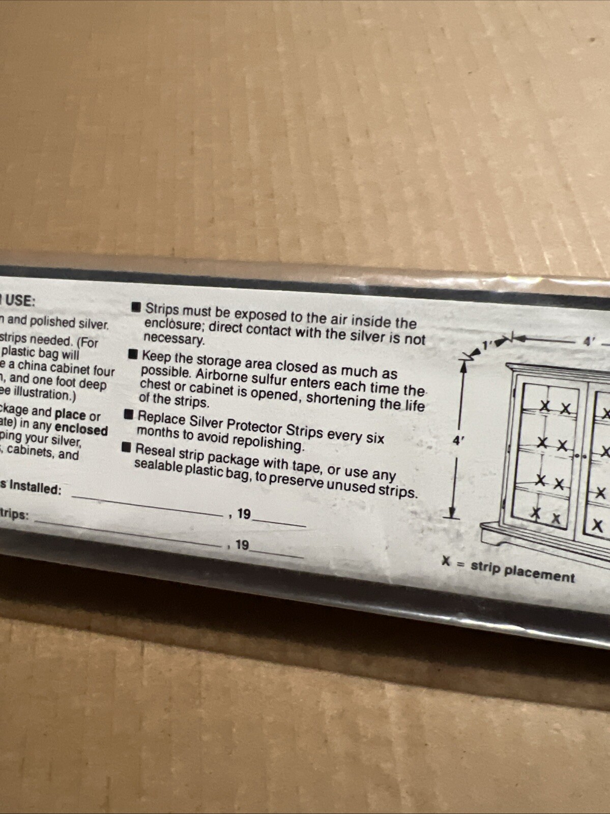 Lillian Vernon Silver Protector Strips – Set Of 10 – Sealed