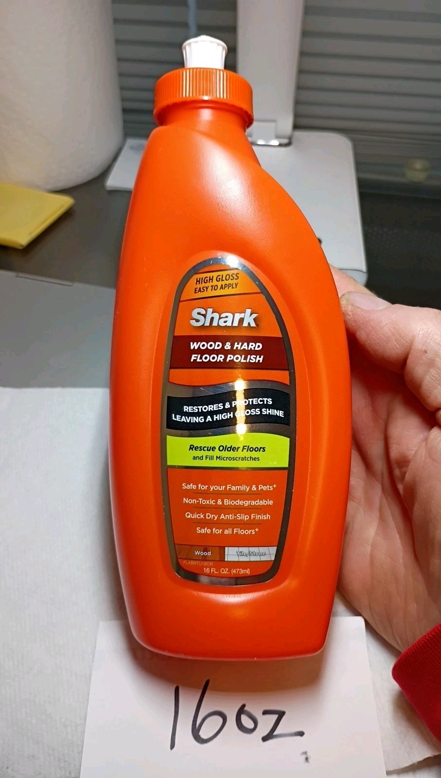 SHARK Wood Hard Floor Polish 16 Fl Oz High Gloss Restores Protects NEW SEALED