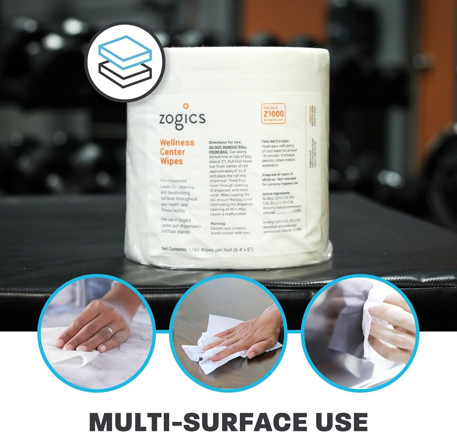 Fresh Scented 4600 Count Gym Wipes – Multi-Surface Cleaner for Fitness Centers