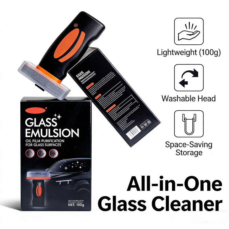 Automotive Oil Film Cleaner Car Windshield Oil Film Remover w/ Brush Head