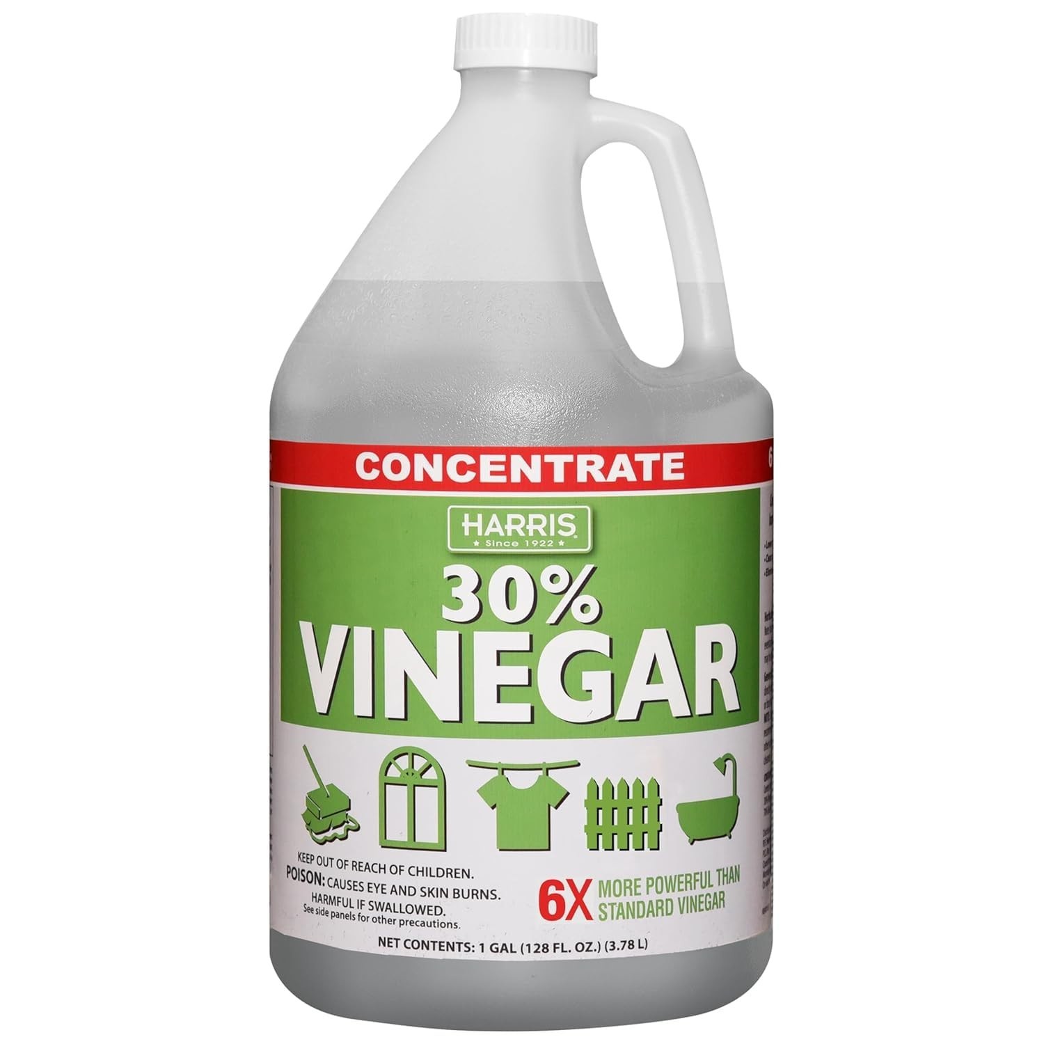 Concentrated Vinegar 30% Strength for Cleaning and Outdoor Use 1 Gallon