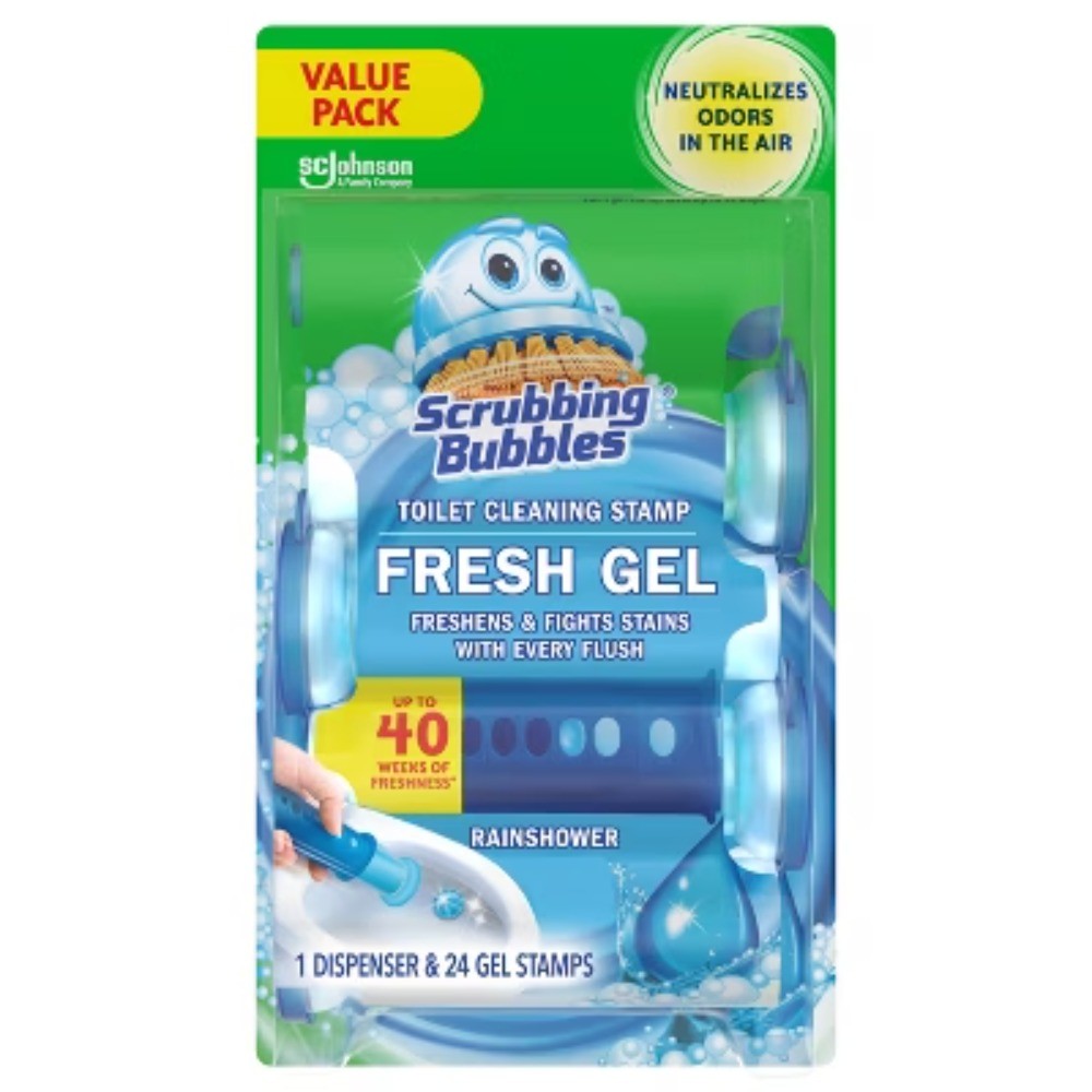 Scrubbing Bubbles Toilet Bowl Cleaner Stamp Gel Tablets