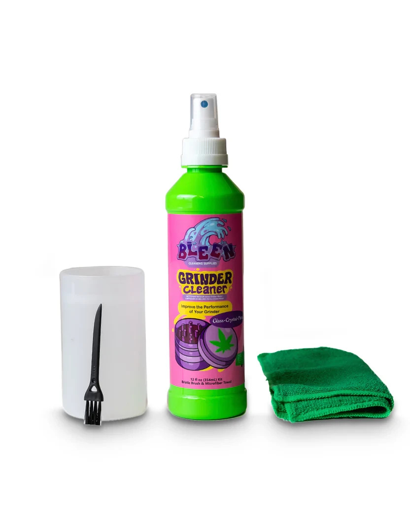 Glass & Grinder Cleaner Kit w/ Cup Brush Microfiber Towel Resin Remover USA Made