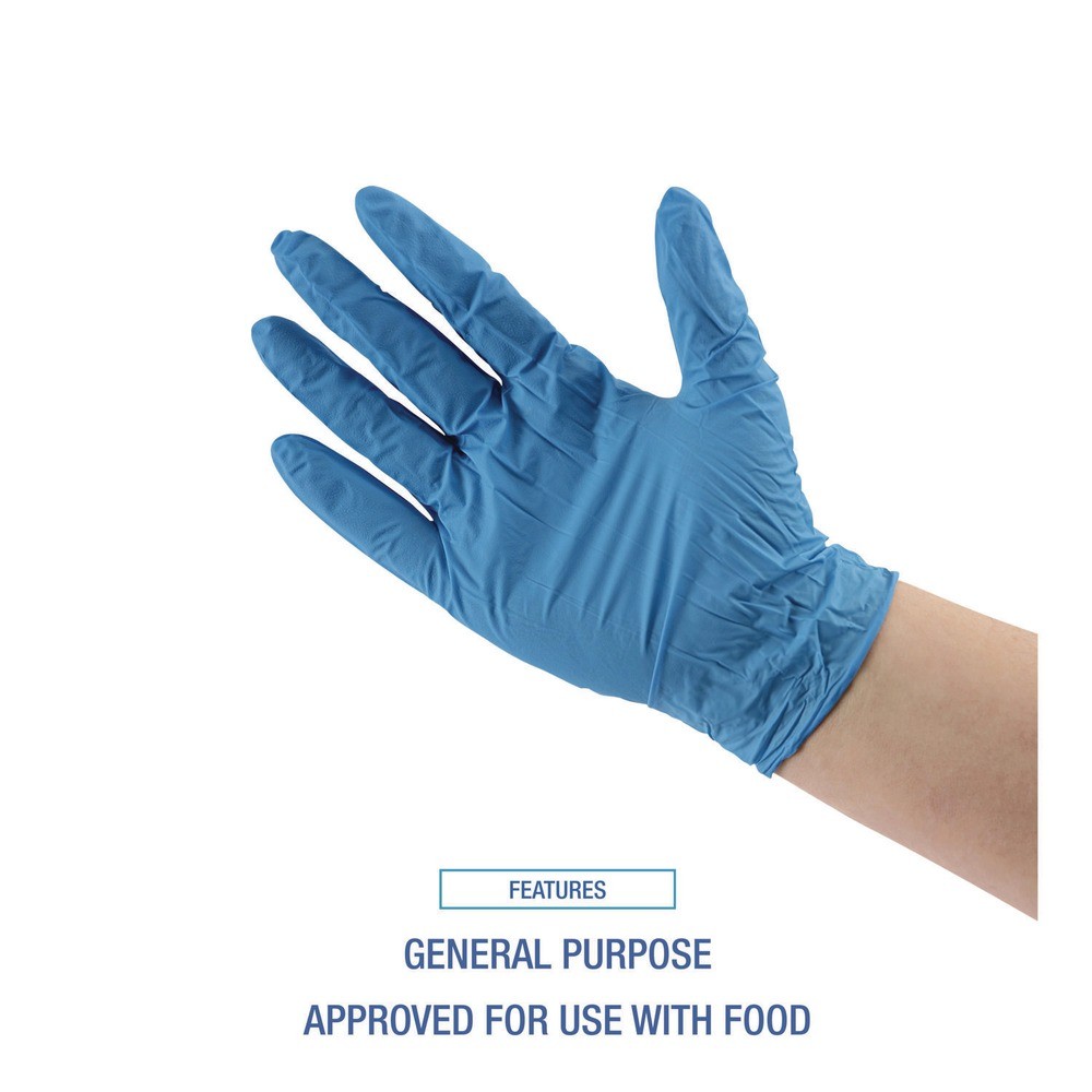 Boardwalk 395SBXA 5 mil Disposable Nitrile Gloves – Small, Blue (100/Box) New