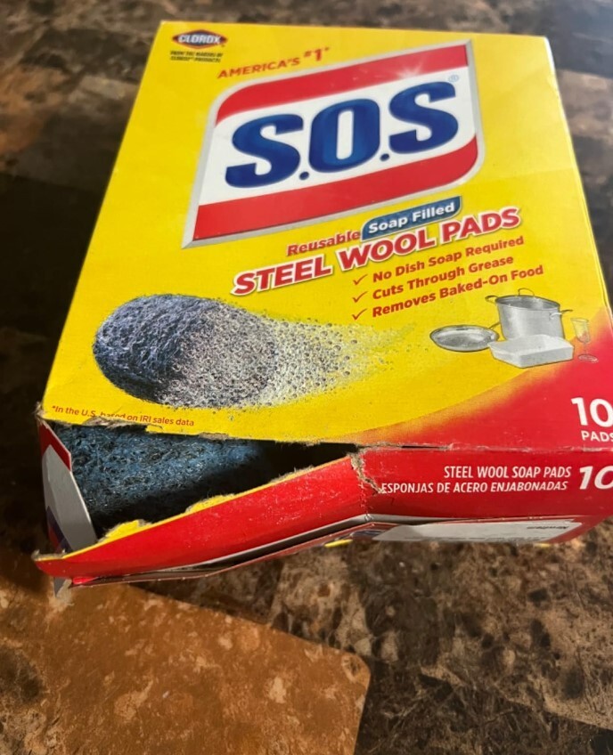 Steel Wool Soap Pads 10 pc. Grease-fighting Reusable Soap into the pad Anti-rust