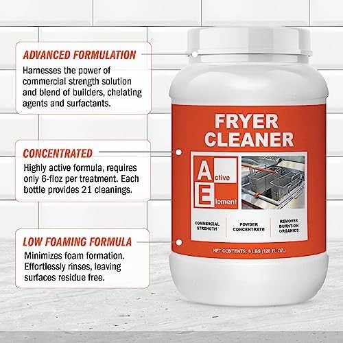 Commercial Fryer Cleaner – 8 lbs Concentrated Powder – 21 Cleanings – Deep Fryer