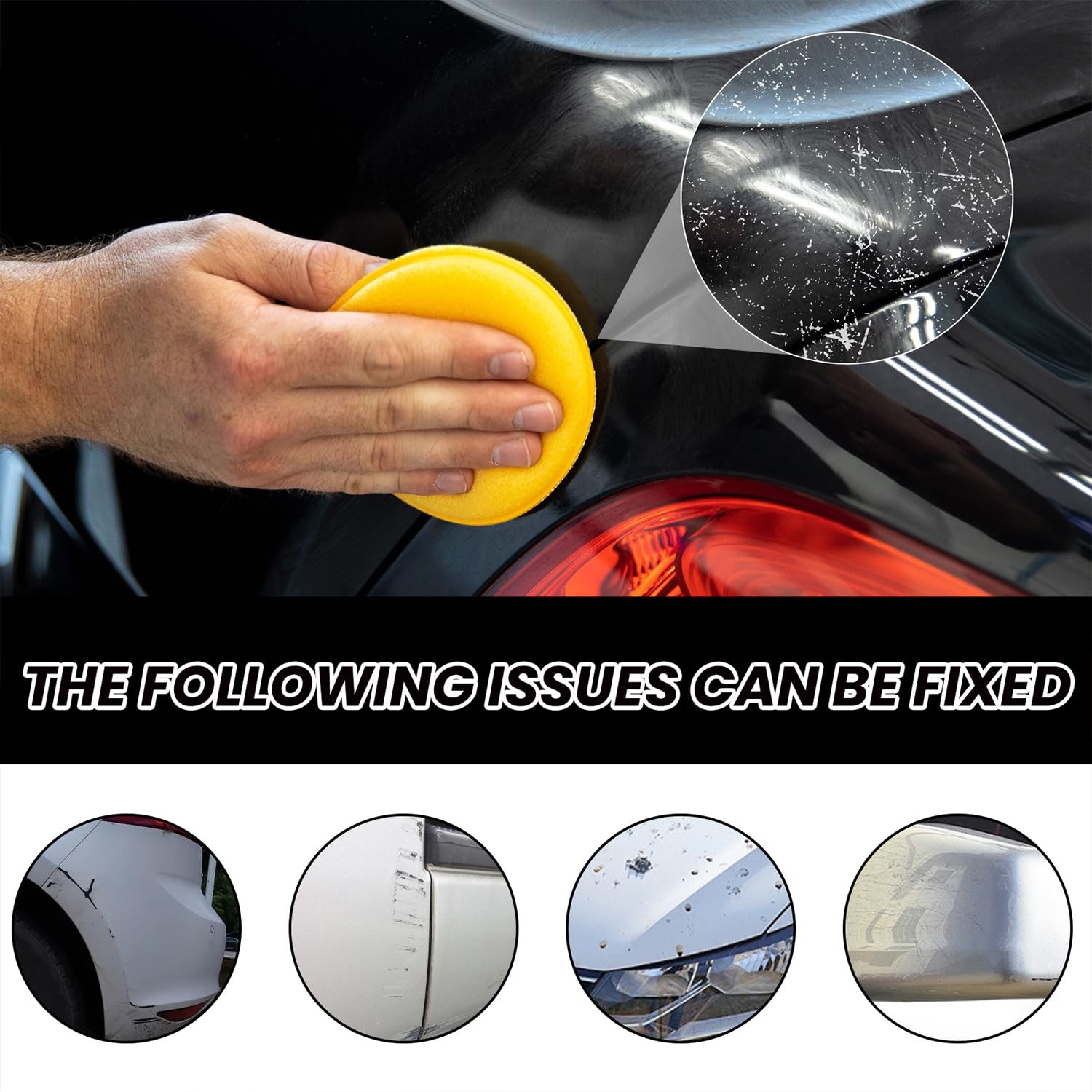 Car Scratch Remover for Vehicles, Deep Scratch Repair Paste with Polishing Wa…