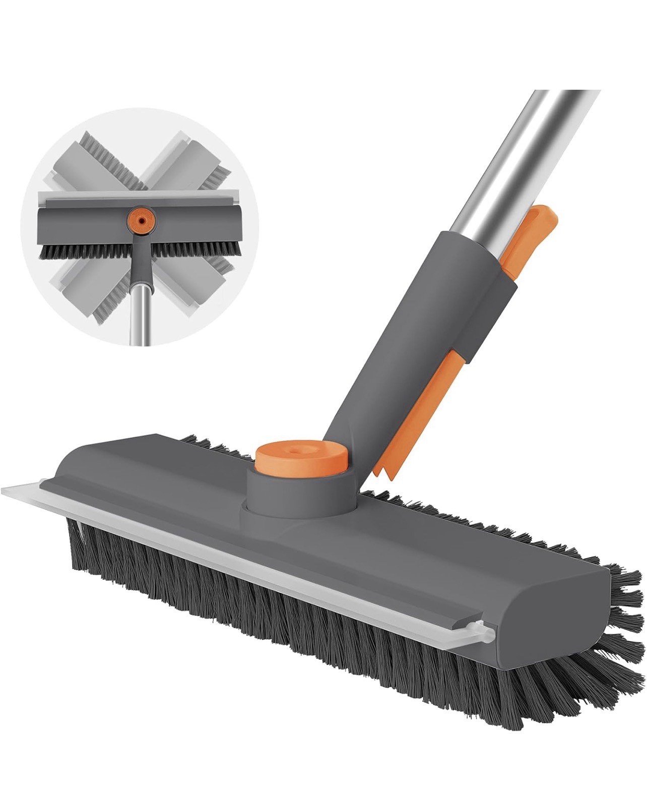 3in1 AIR U+ Floor Scrub Brush with Long Handle, Household Cleaning Brush