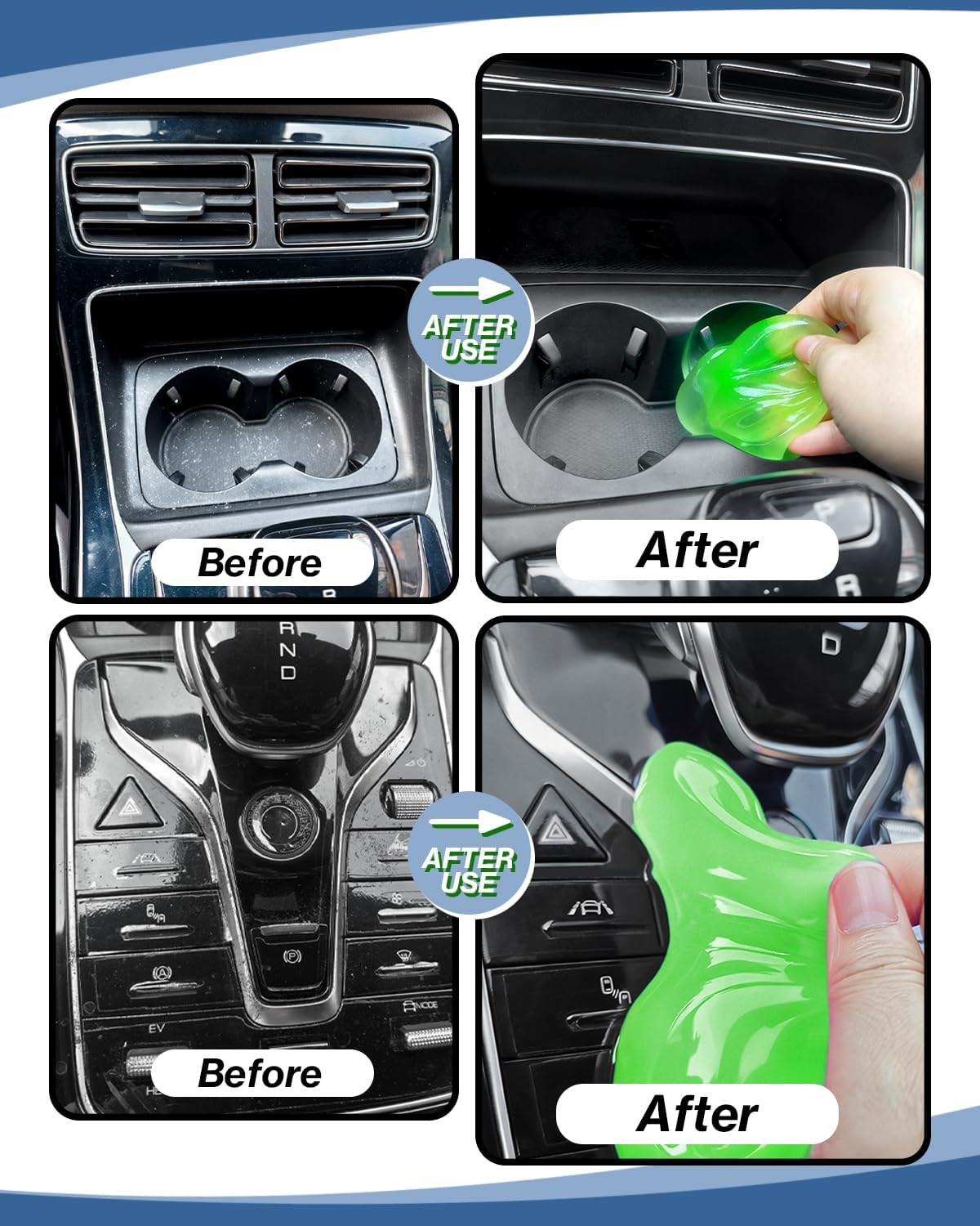 Car Cleaner Gels 4 Pack, Universal Dust Cleaner Putty Cleaner Slime, Cleaning Ge
