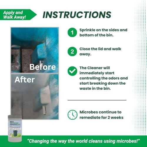 Eco-Friendly Trash Deodorizer & Cleaner | Odor Eliminator for Garbage Bins | 2.5