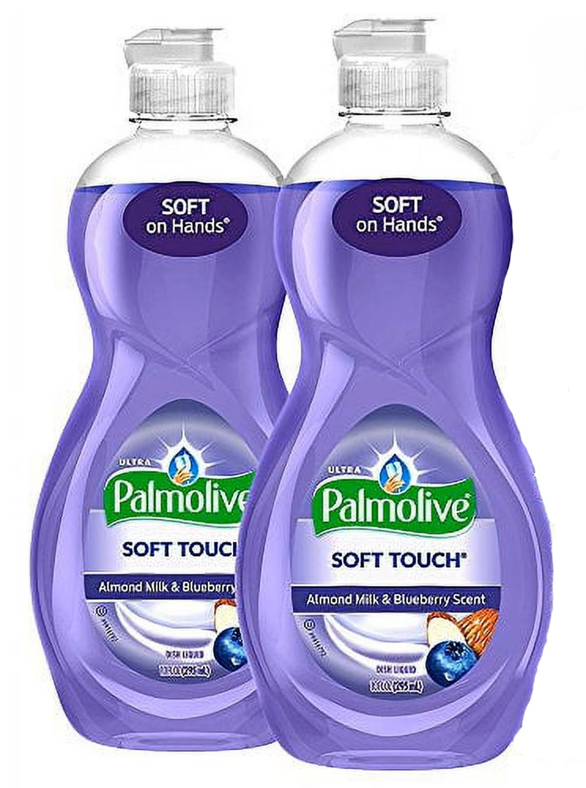 2 x 8 oz Ultra Palmolive Soft Touch Almond Milk & Blueberry Scent Dish Soap