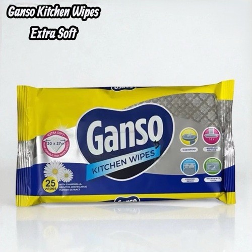 GANSO Kitchen Wipes 25pcs 20x27cm (45G x 3pack)