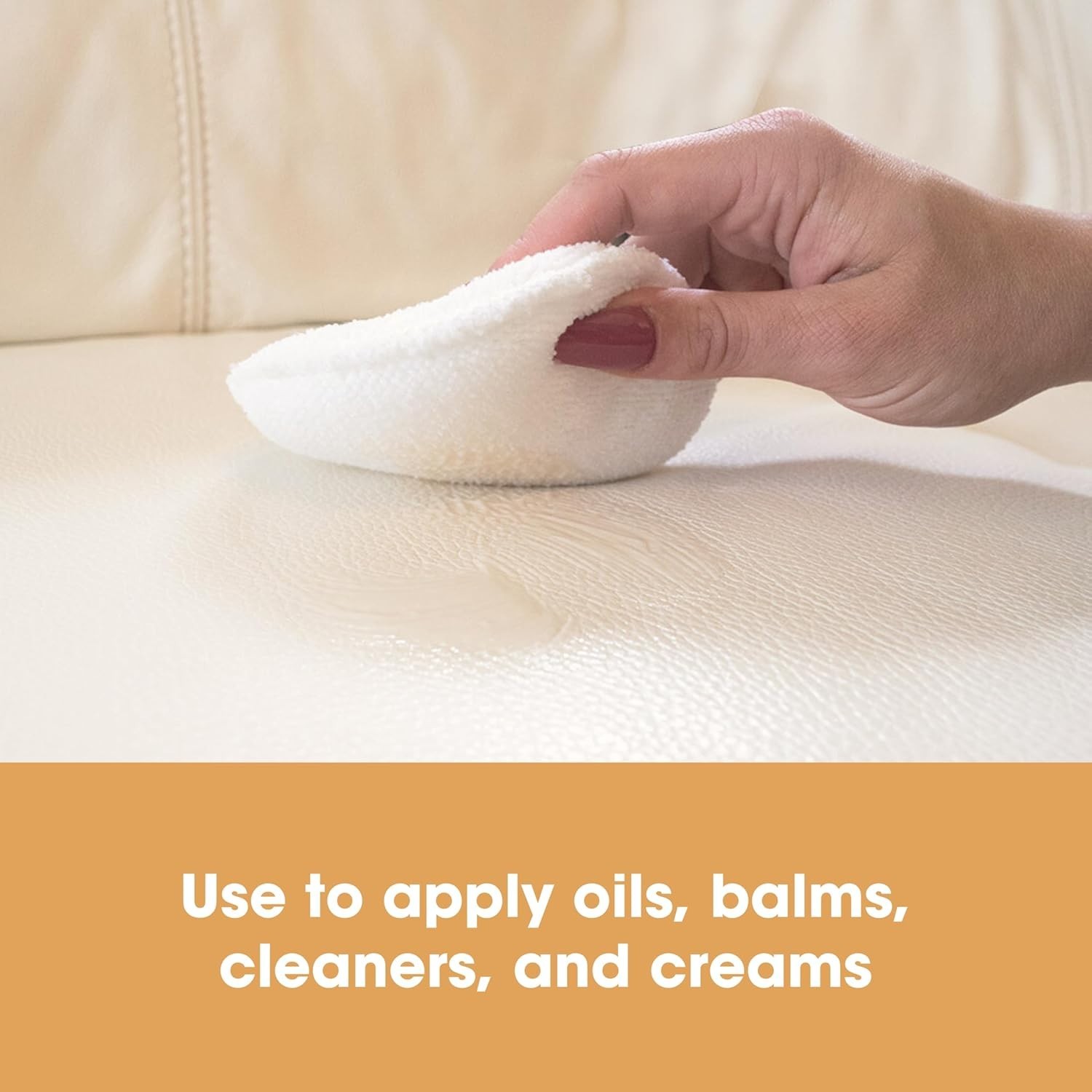 Non-Abrasive Leather Applicator Sponges – 2 Pack for Cleaning & Protection
