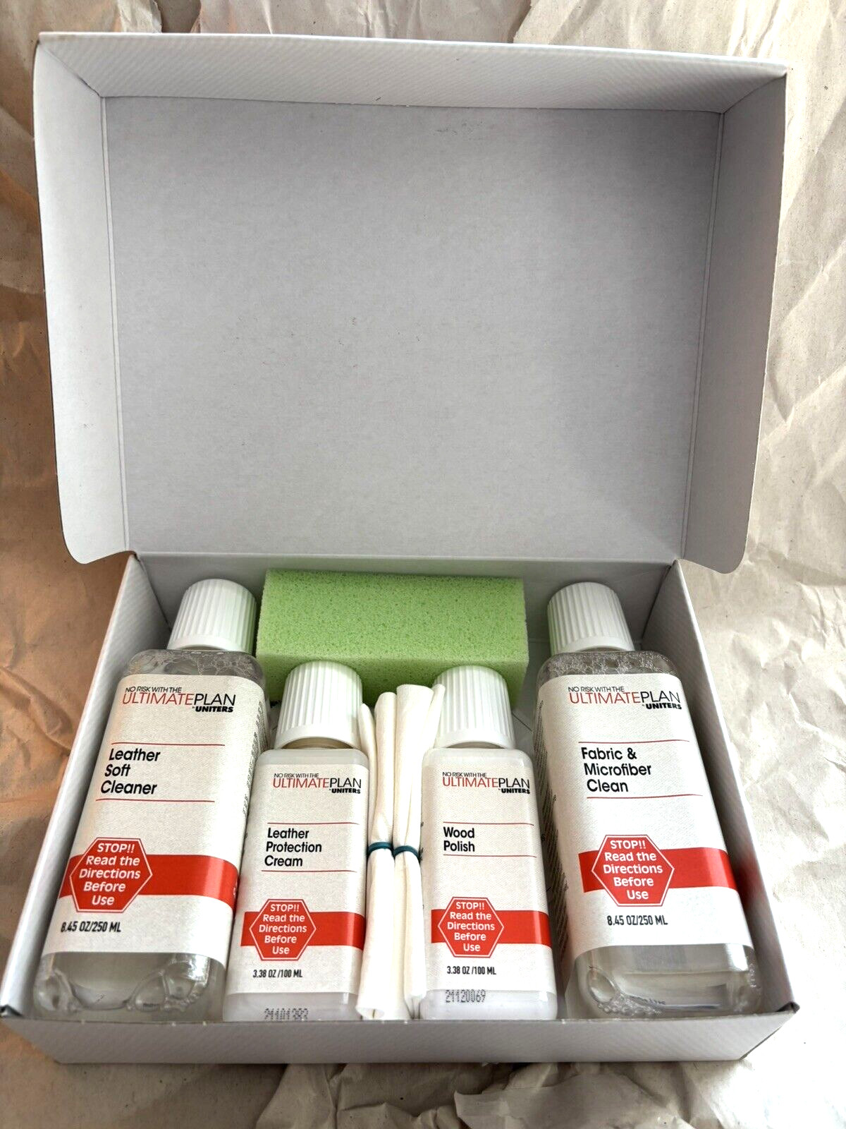ULTIMATE PLAN Furniture CLEANING KIT Leather Wood Fabric, Uniters, NEW