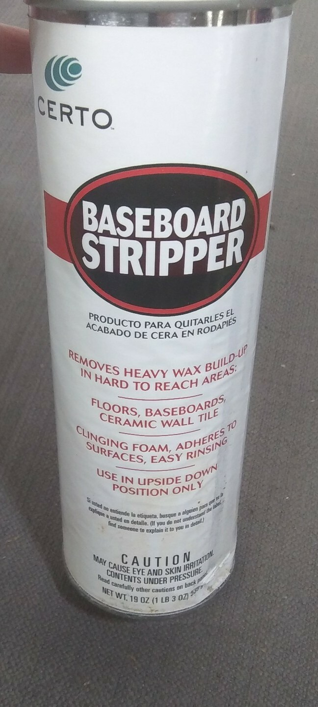 Certo Baseboard Stripper Size 19 oz. Removes heavy wax buildup floors ceramic