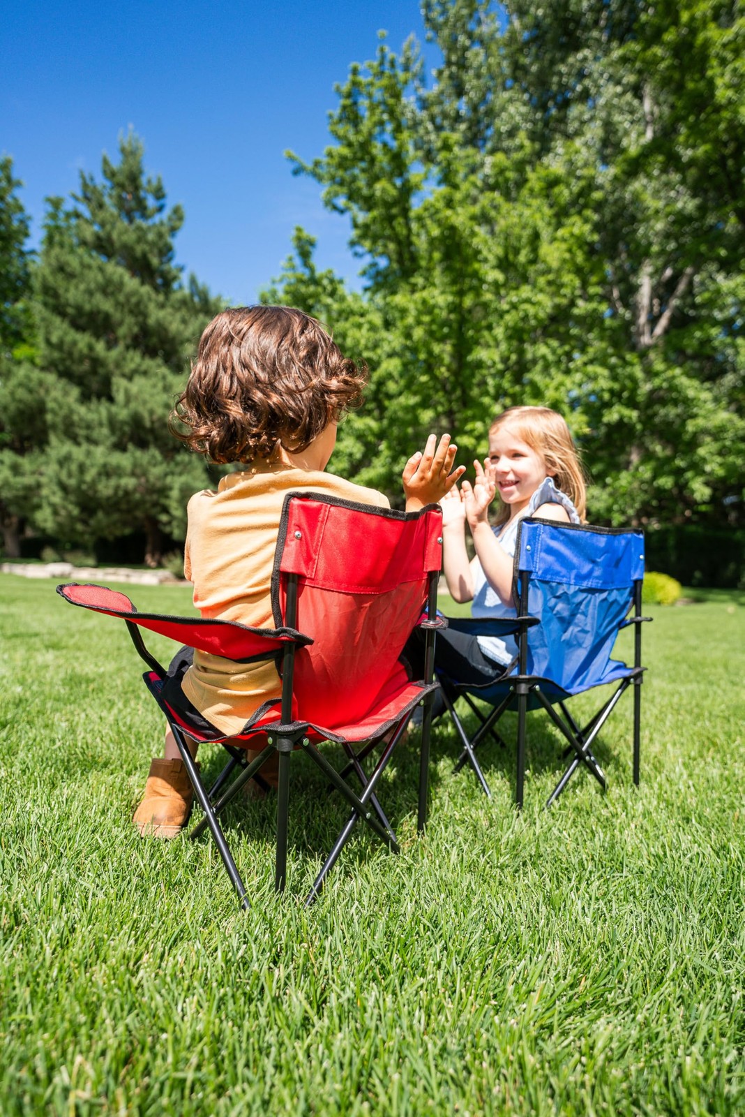 – Folding Chair, 100 lbs. Weight Capacity – Sapphire Blue