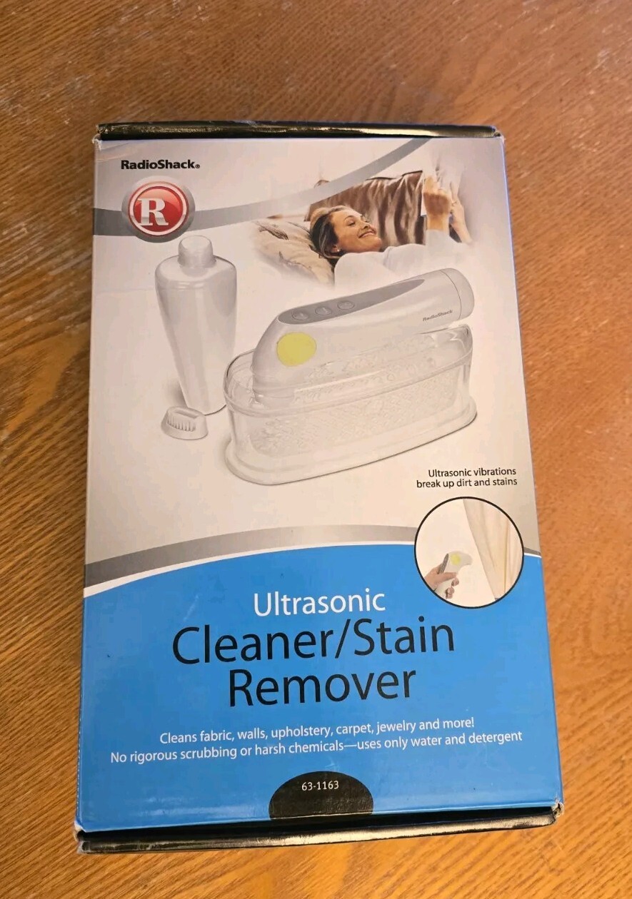 Brand New RadioShack 63-1163 Ultrasonic Carpet Jewelry + Cleaner Stain Remover 