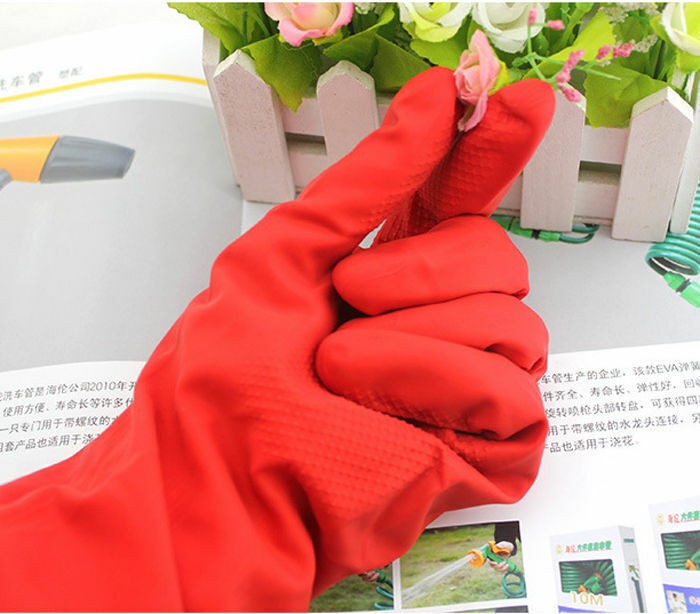 Kitchen Waterproof Long Dishwashing Cleaning Latex Washing Gloves PVC Housework