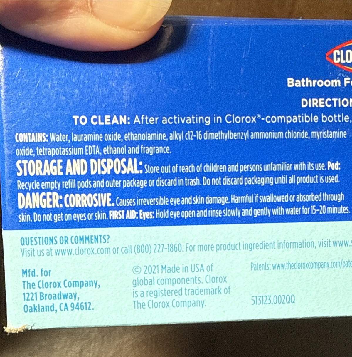 Clorox Bathroom Foamer Refills RAIN CLEAN Lot of 18 (6 x 3 per box) NEW