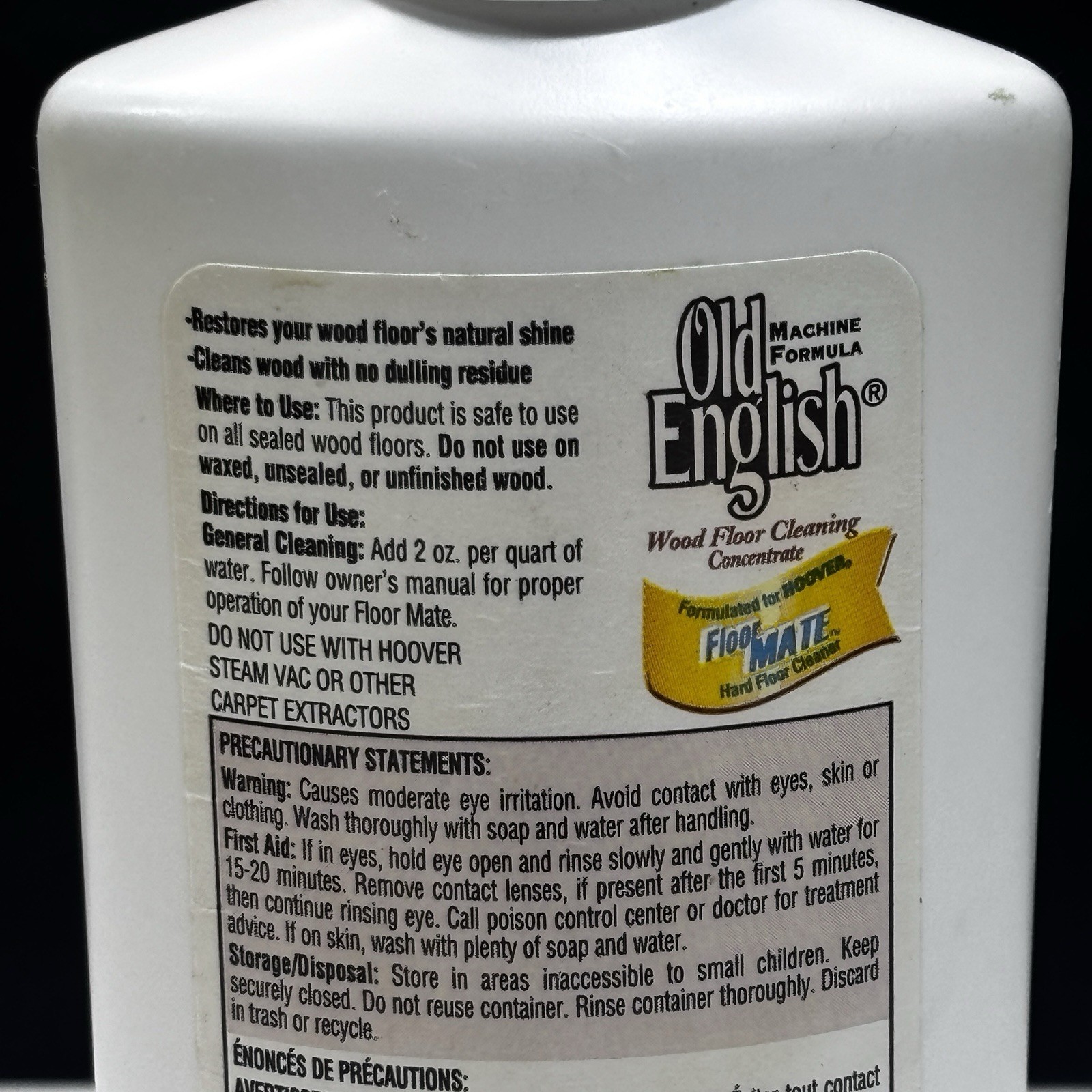 New Hoover Old English Wood Floor Cleaning Concentrate Floormate Cleaner 8 fl oz