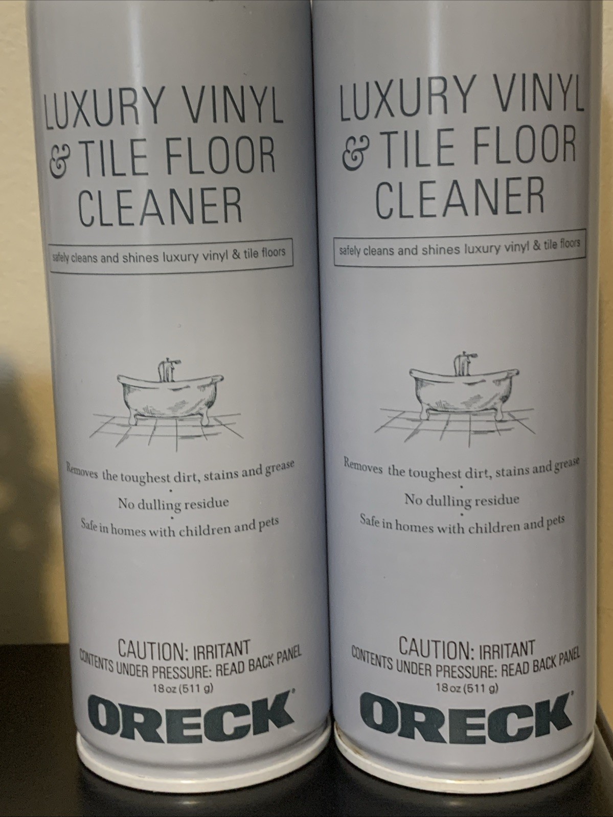 Lot 2 Oreck Luxury Vinyl And Tile Floor Cleaner 18oz Each
