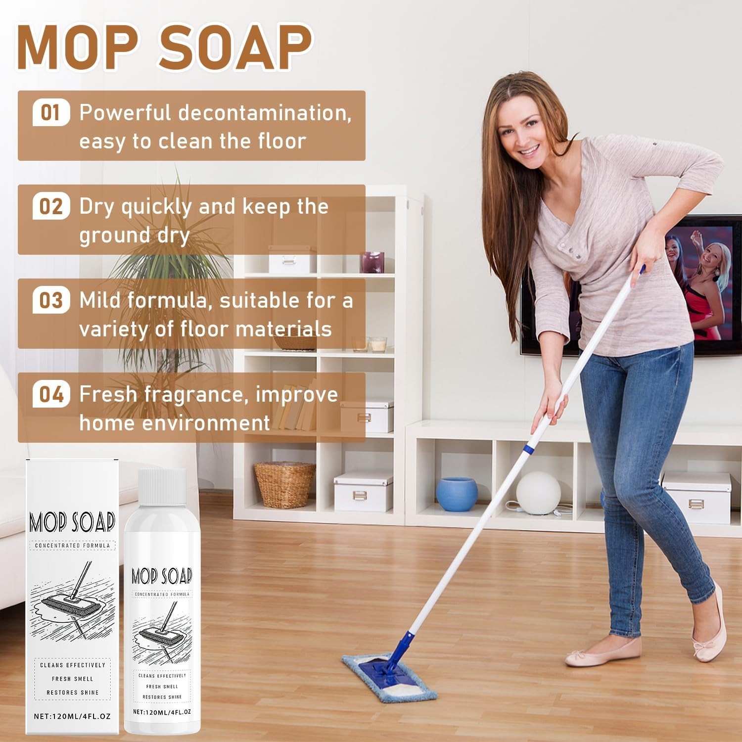Luxury Organic Mop Soap Brazilian Waves – Highly Scented for Spotless Floors