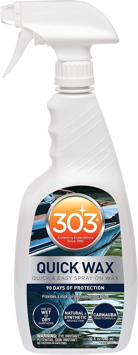 303 Marine Quick Wax – Quick & Easy – 90 Days Of Protection – Provides a Slic…