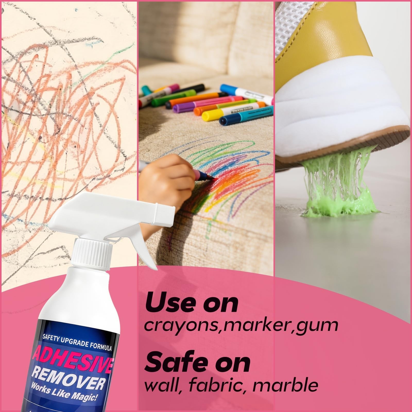 Heavy Duty Adhesive Remover Spray – Sticker Eraser for Cars, Glass, Plastic, Met