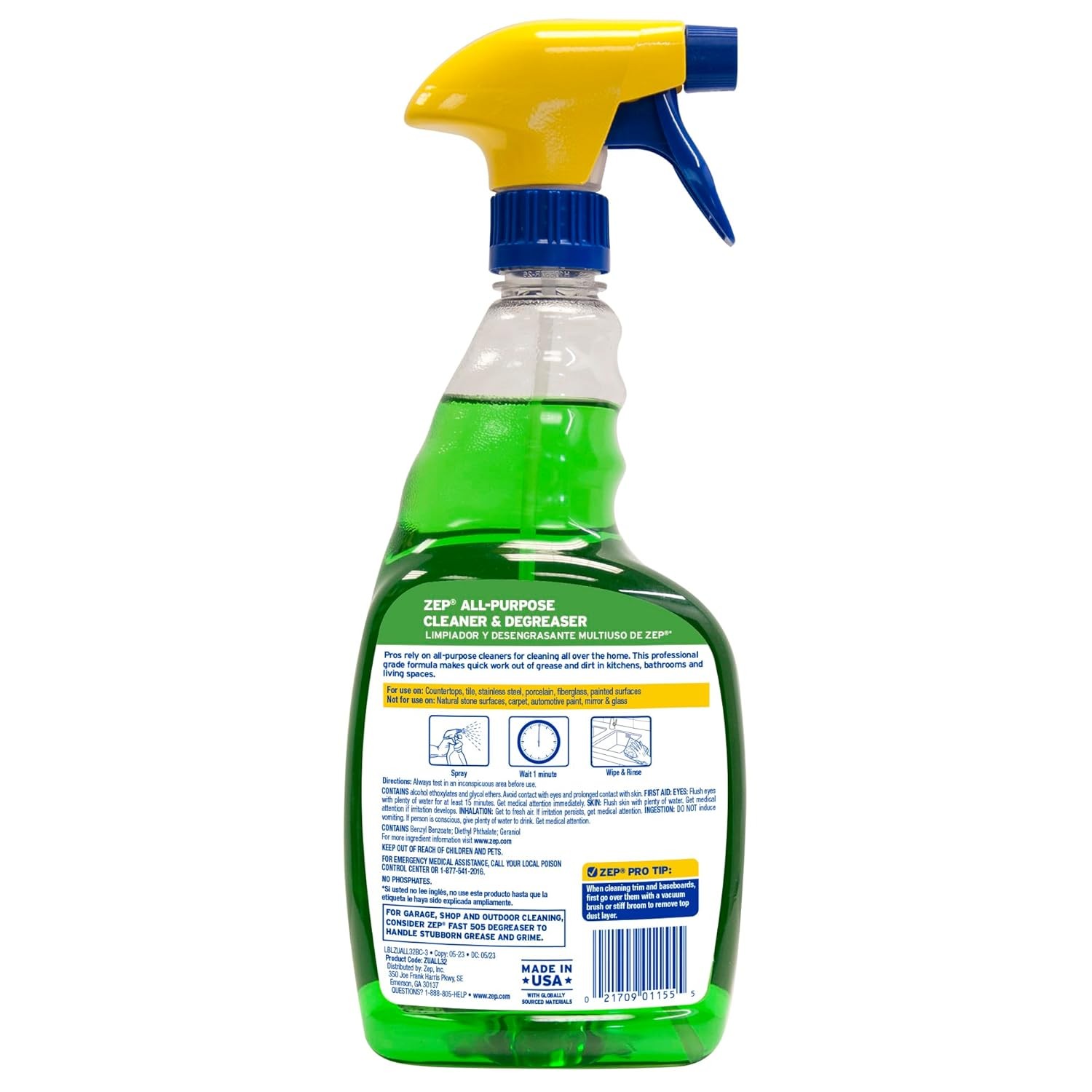 All-Purpose Cleaner 32 oz Pack of 4 ZUALL324- designed to tackle tough grease