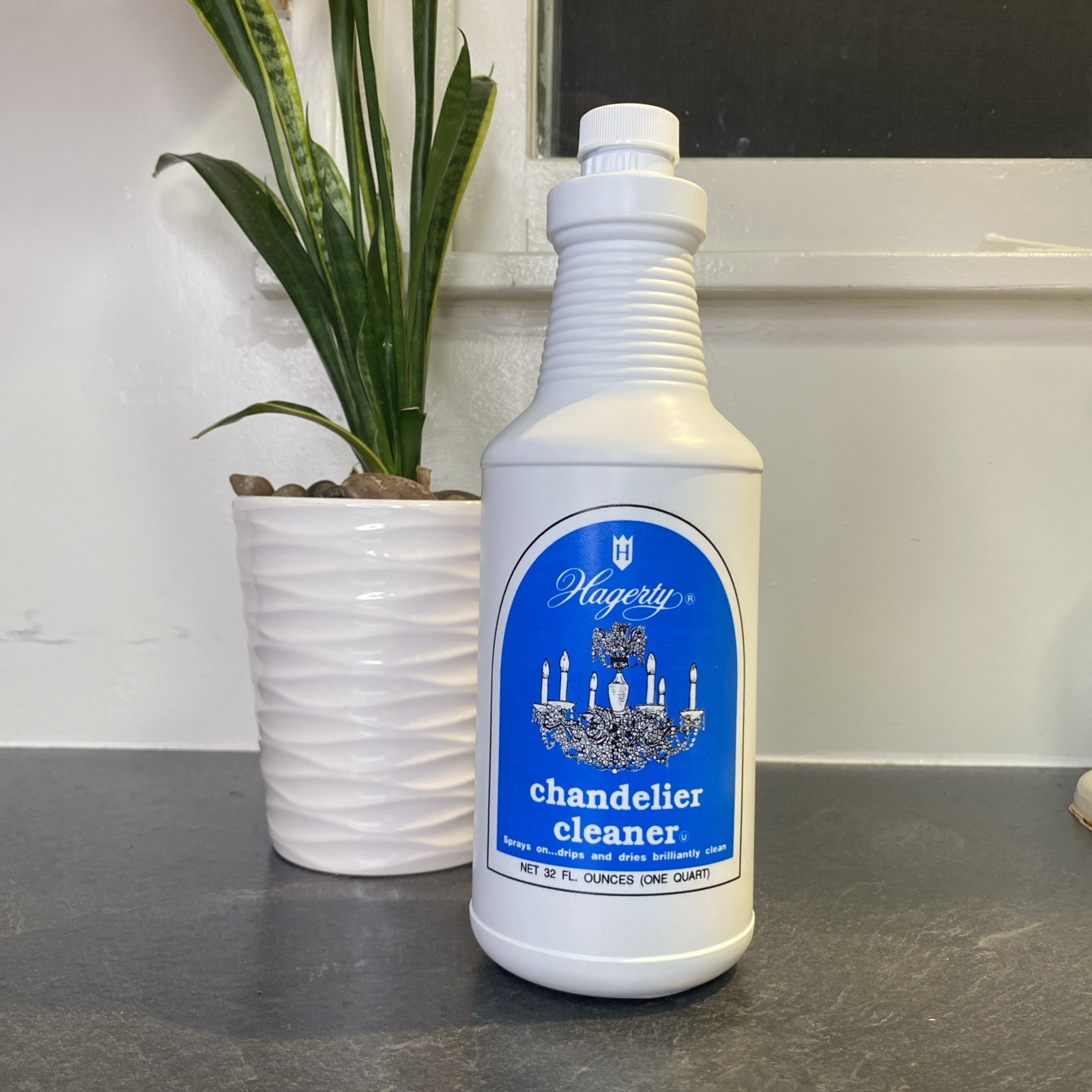 Hagerty 32 Fl. Oz. Chandelier Cleaner, No Rinse, No Wipe Formula, Crystal Glass
