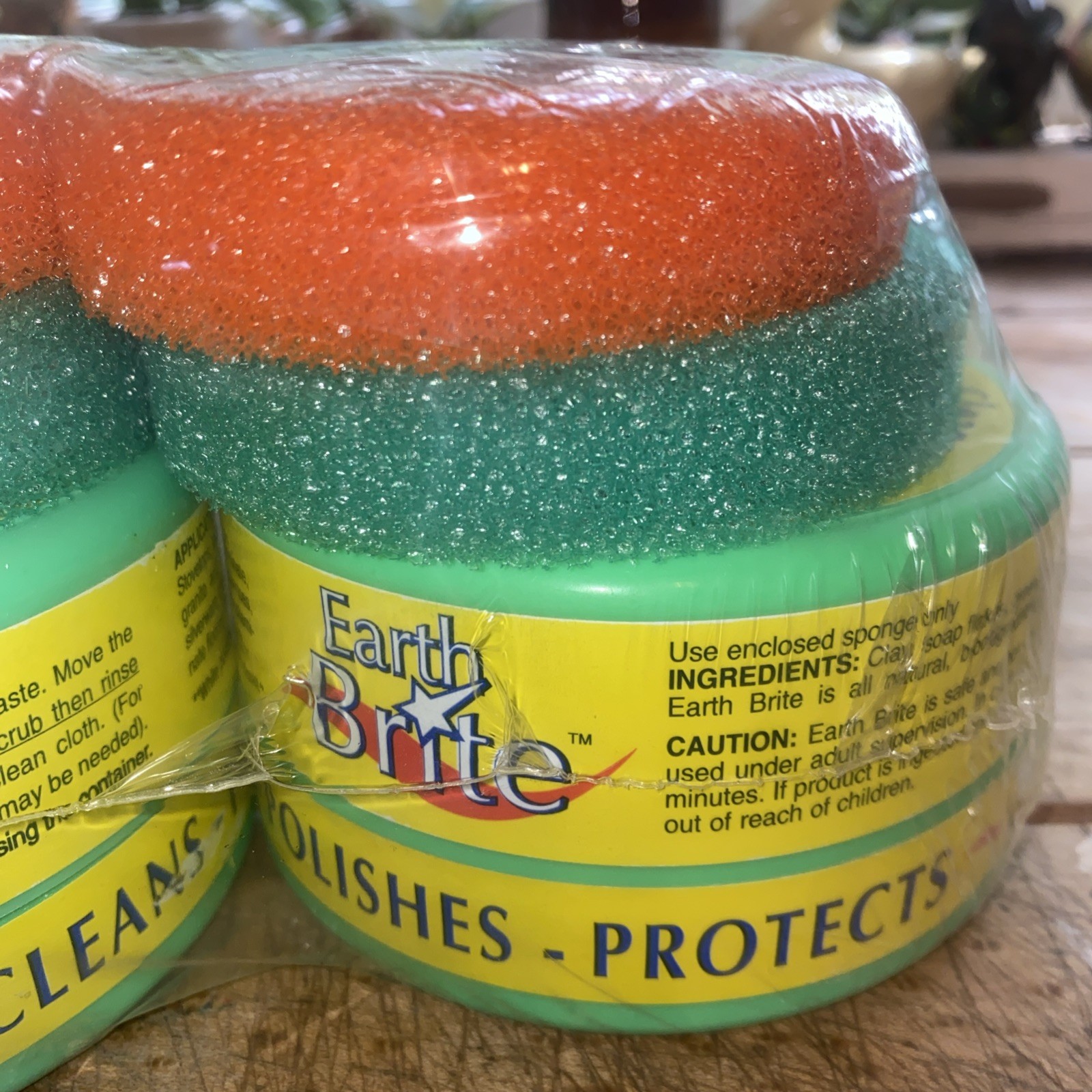 New Lot Of 3 Earth Brite Natural All Purpose Clay Based Cleaner Citrus 10.5 oz