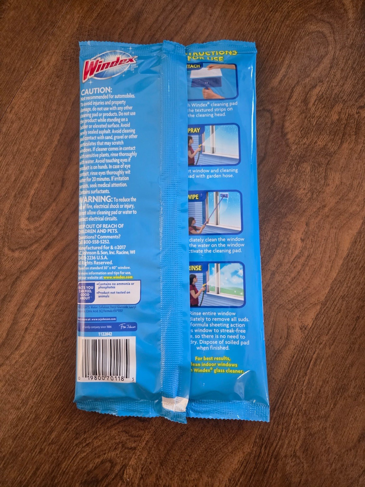 NEW Windex Outdoor Refill Pads for Cleaning Glass, Windows 1 package (2 pads)