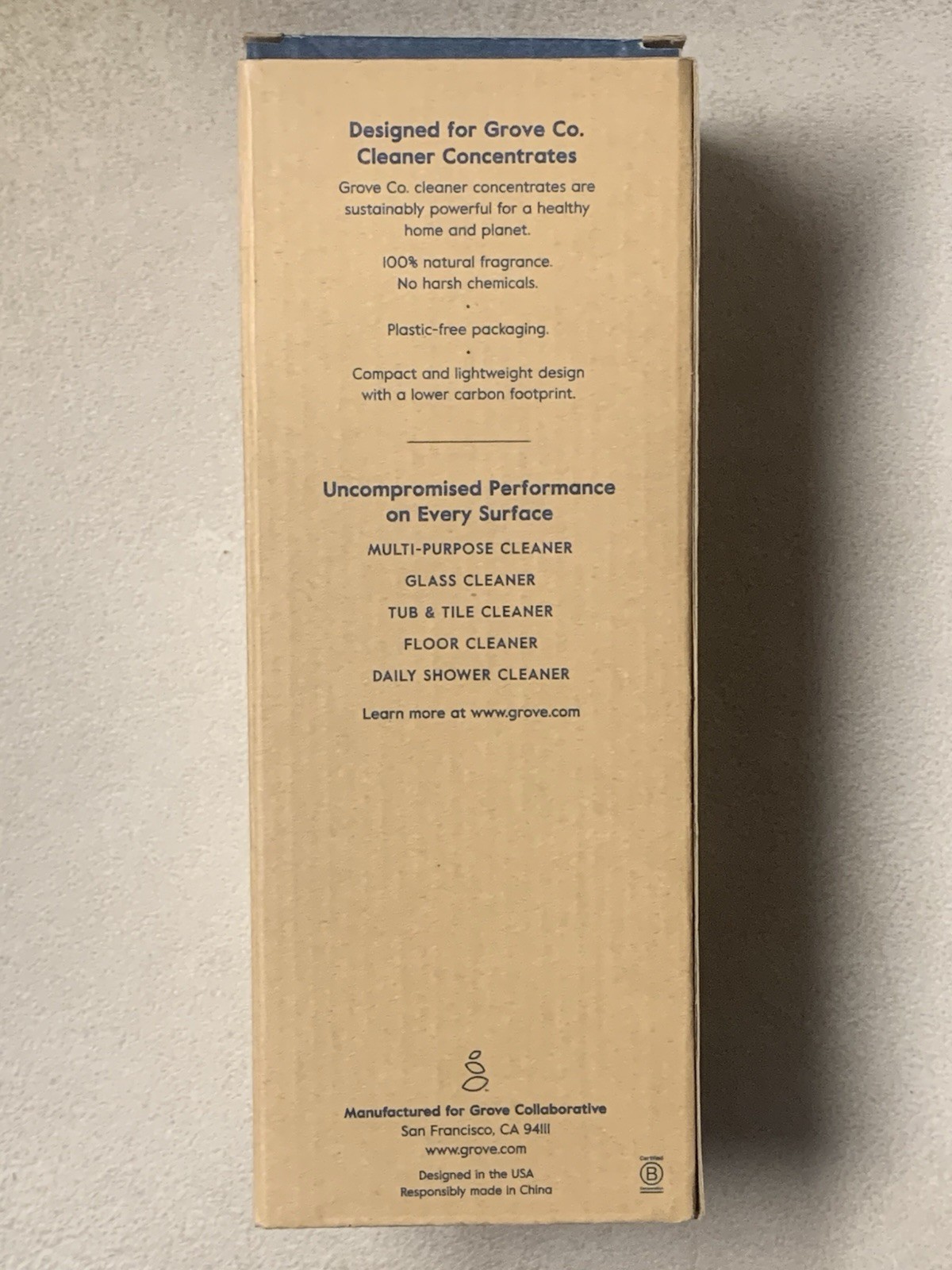 Grove Co. Reusable Cleaning Glass Spray Bottle 16 fl oz Capacity Polished Gray