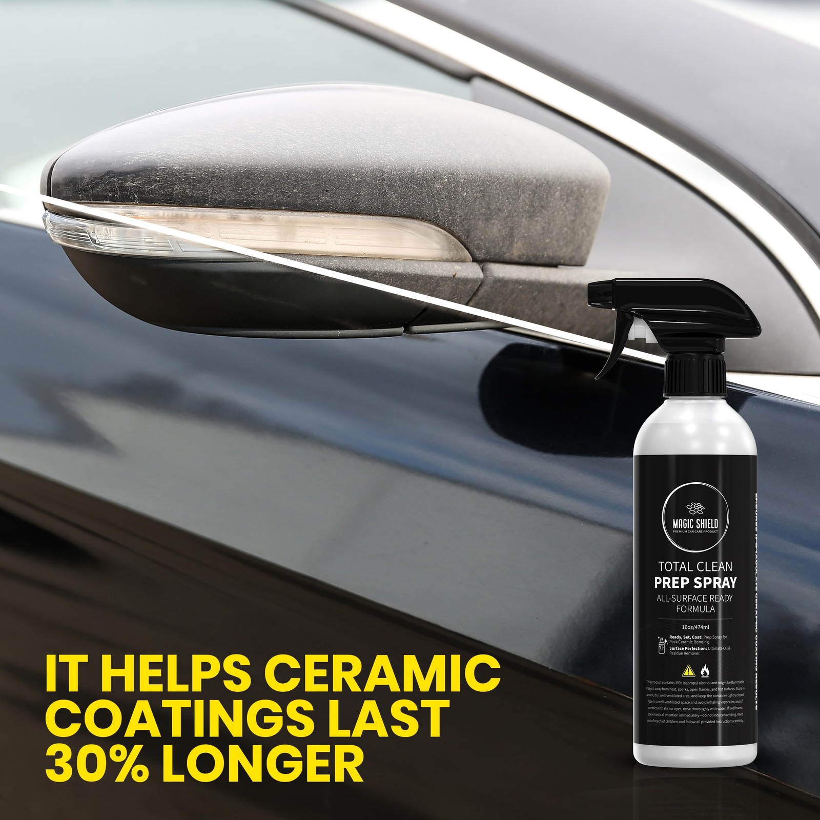 Shield Prep Spray – Must Wash After Use | Ideal for Ceramic Coating Prep | Wa…
