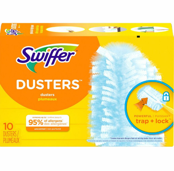 Swiffer 21459 Dusters Refills Unscented Dust Lock Fiber Blue 10 Ct Box Single
