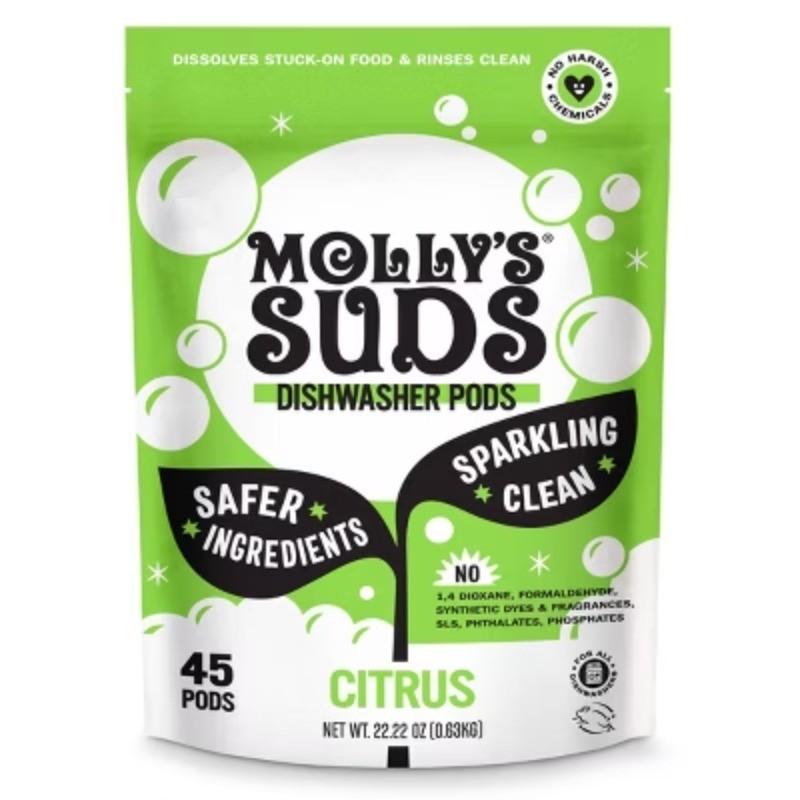 Dishwasher Detergent Pods – Citrus – 45ct: Dye-Free, Paraben-Free