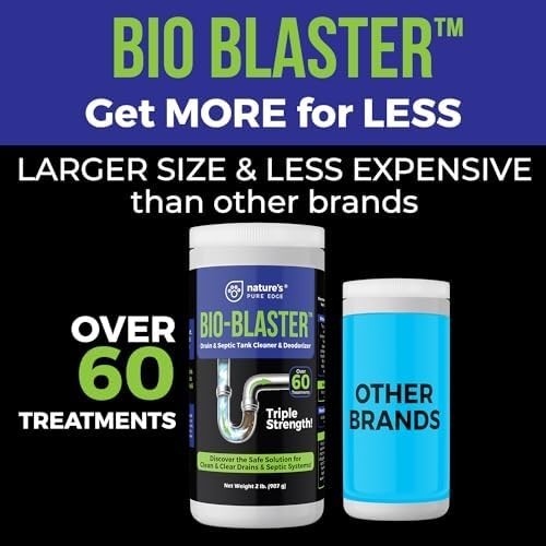 Enzyme Drain and Septic Cleaner and Friendly Bacteria Booster. Extra Large 2 lb.