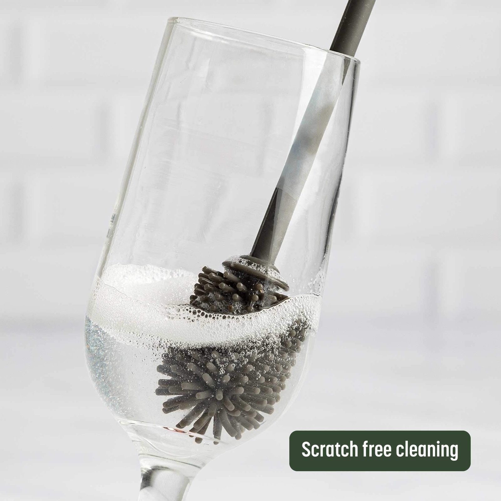 Reusable Bottle And Straw Cleaning 2piece Brush Set Scratch Free Silicone Bottle