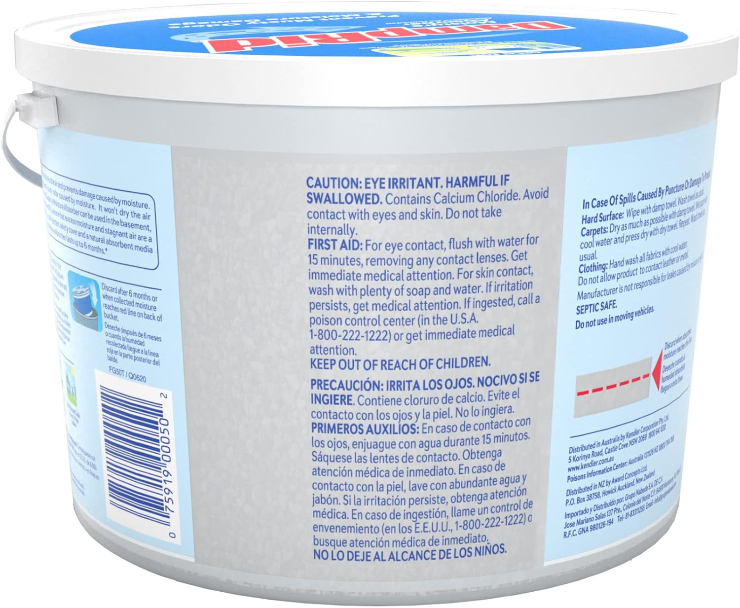 Damprid Moisture Absorber Hi-Capacity Bucket, 4 Lb., Fragrance Free, for Fresher