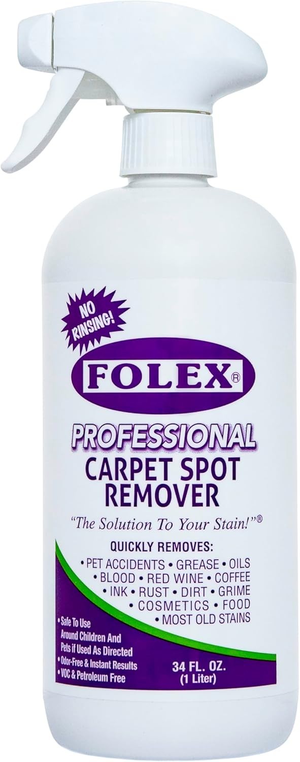 Water-Based Professional Carpet Stain Remover 34 oz – Child & Pet Safe Formula