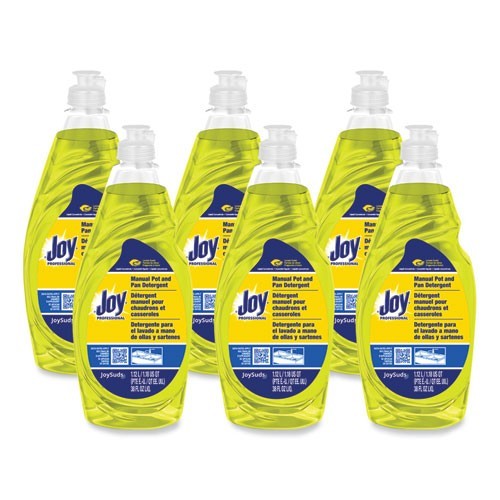 Joy 45114 Dishwashing Liquid, Lemon Scent, 38 oz Bottle, 8/Carton