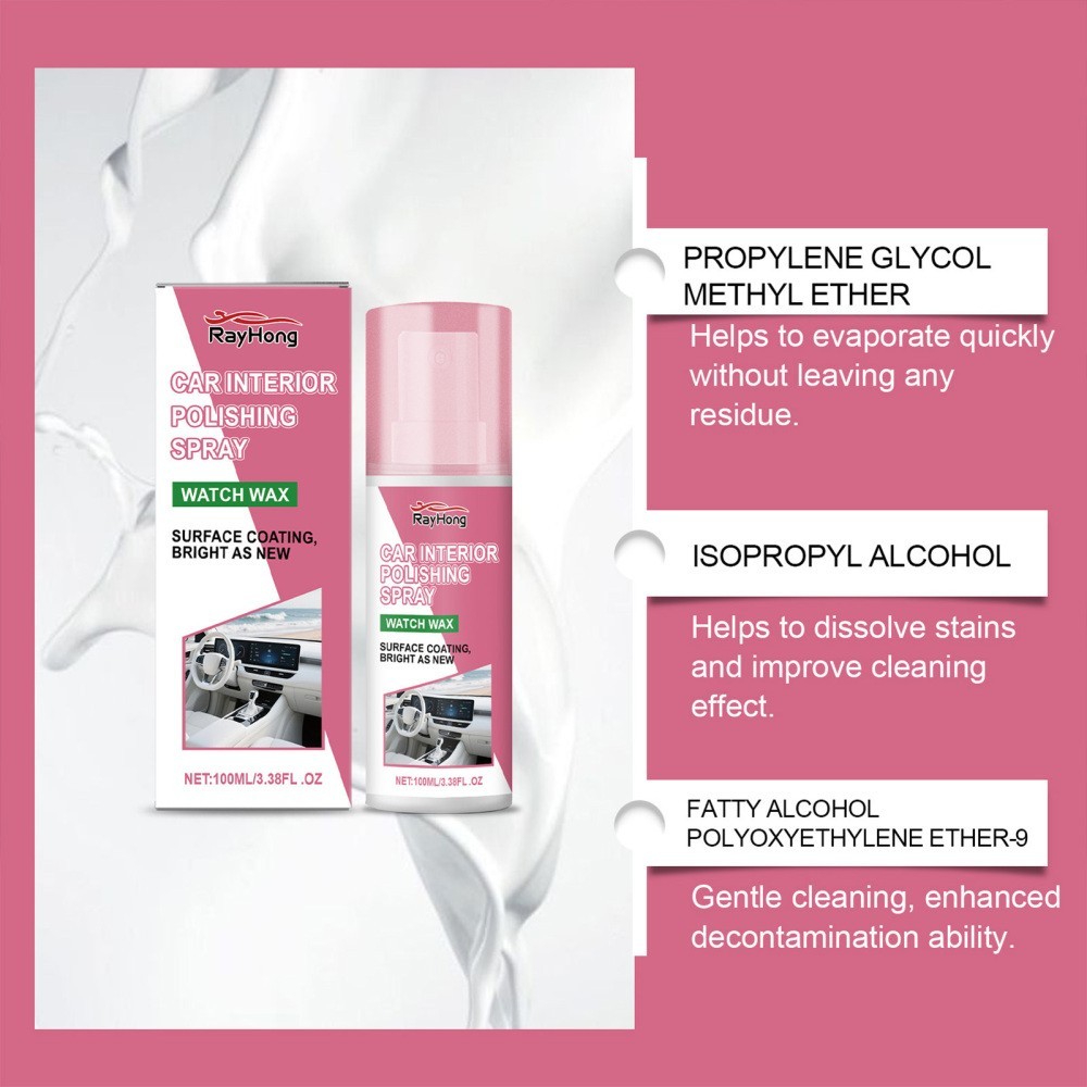 1~5 Pack Polishing Cleaner Car Interior, Car Interior Detailer and Cleaner 100ml