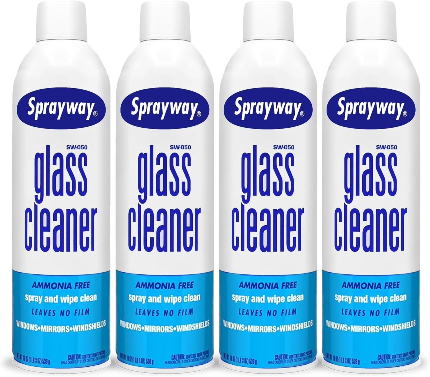 Fresh Scent Ammonia Free Glass Cleaner – 19 Fl Oz (Pack of 4) for Home & Office