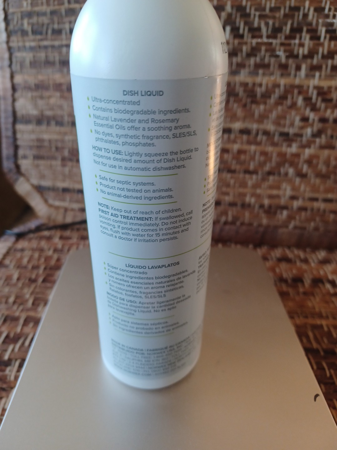 norwex dishwashing liquid Lavender Rosemary New Open Read