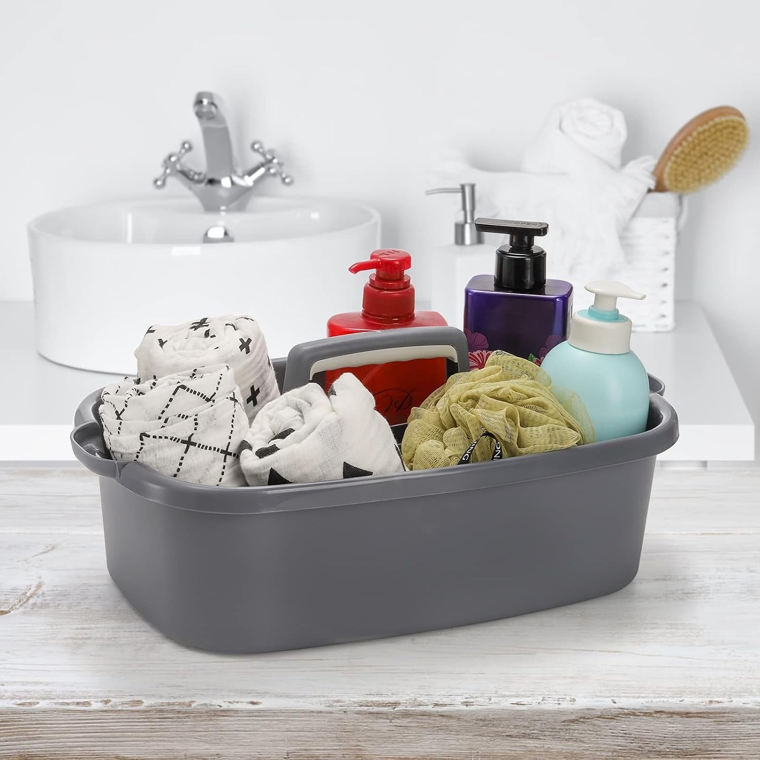 Ergonomic 12.6L Cleaning Bucket Set – Stylish Plastic Caddy for Home or Garden