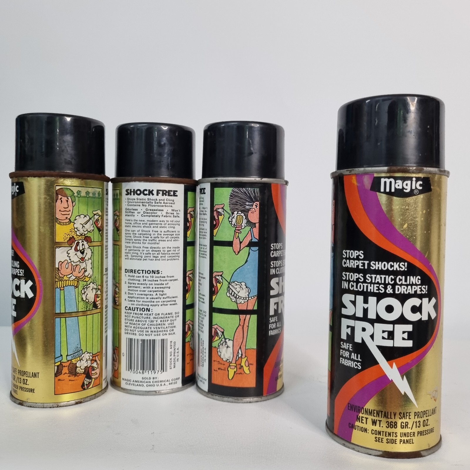 *1 VTG Magic Shock Free Aerosol Anti-static 13 oz. CHEM-TEL 60s 70s Prop Retro