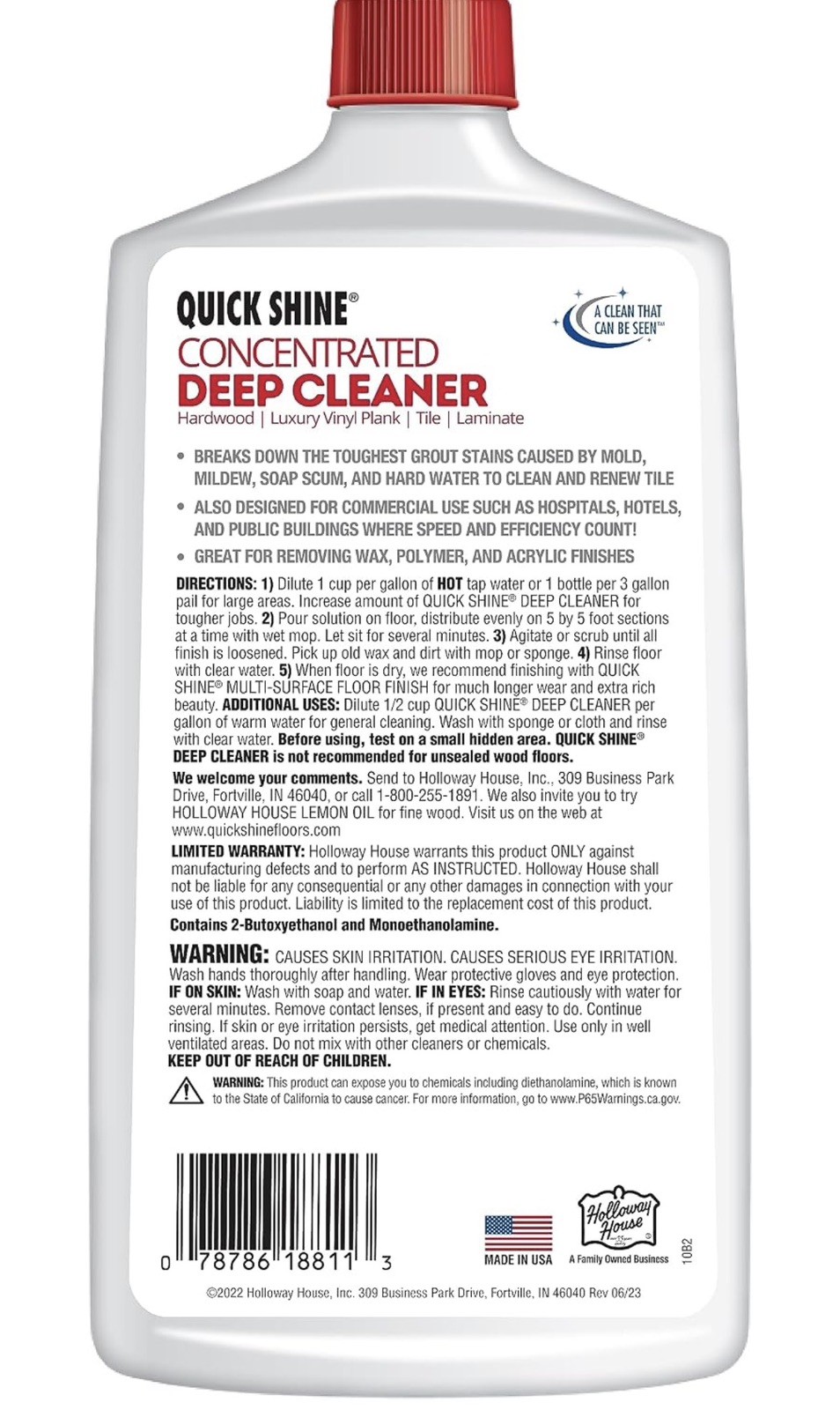 New Quick Shine Multi Surface Deep Floor Cleaner and Remover 27 Oz | Removes Wax