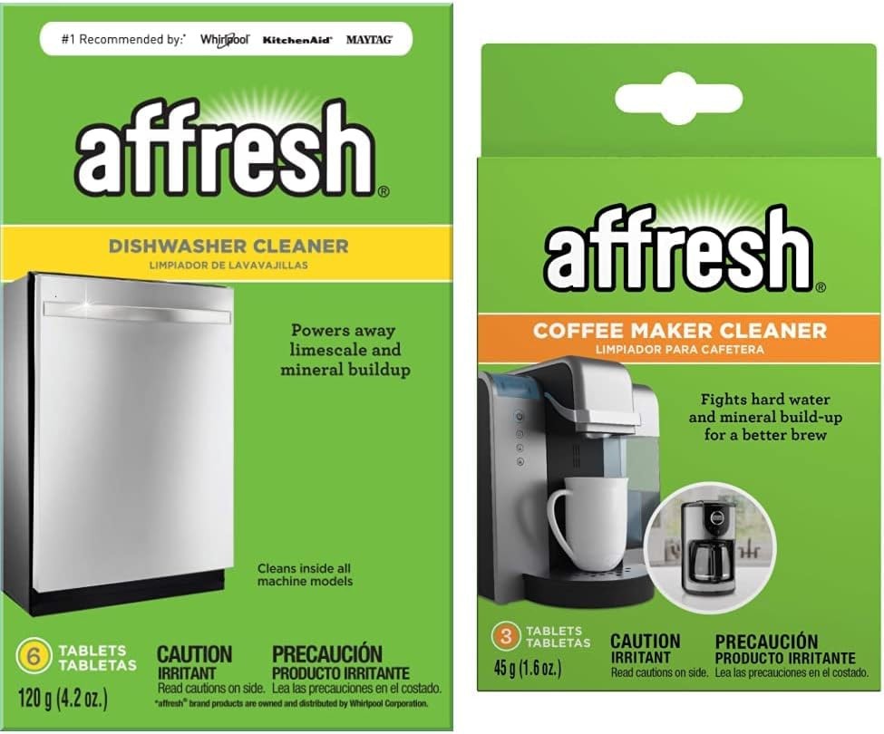 Affresh Dishwasher and Coffee Maker Cleaners | 6 Dishwasher Tablets + 3 Coffe…