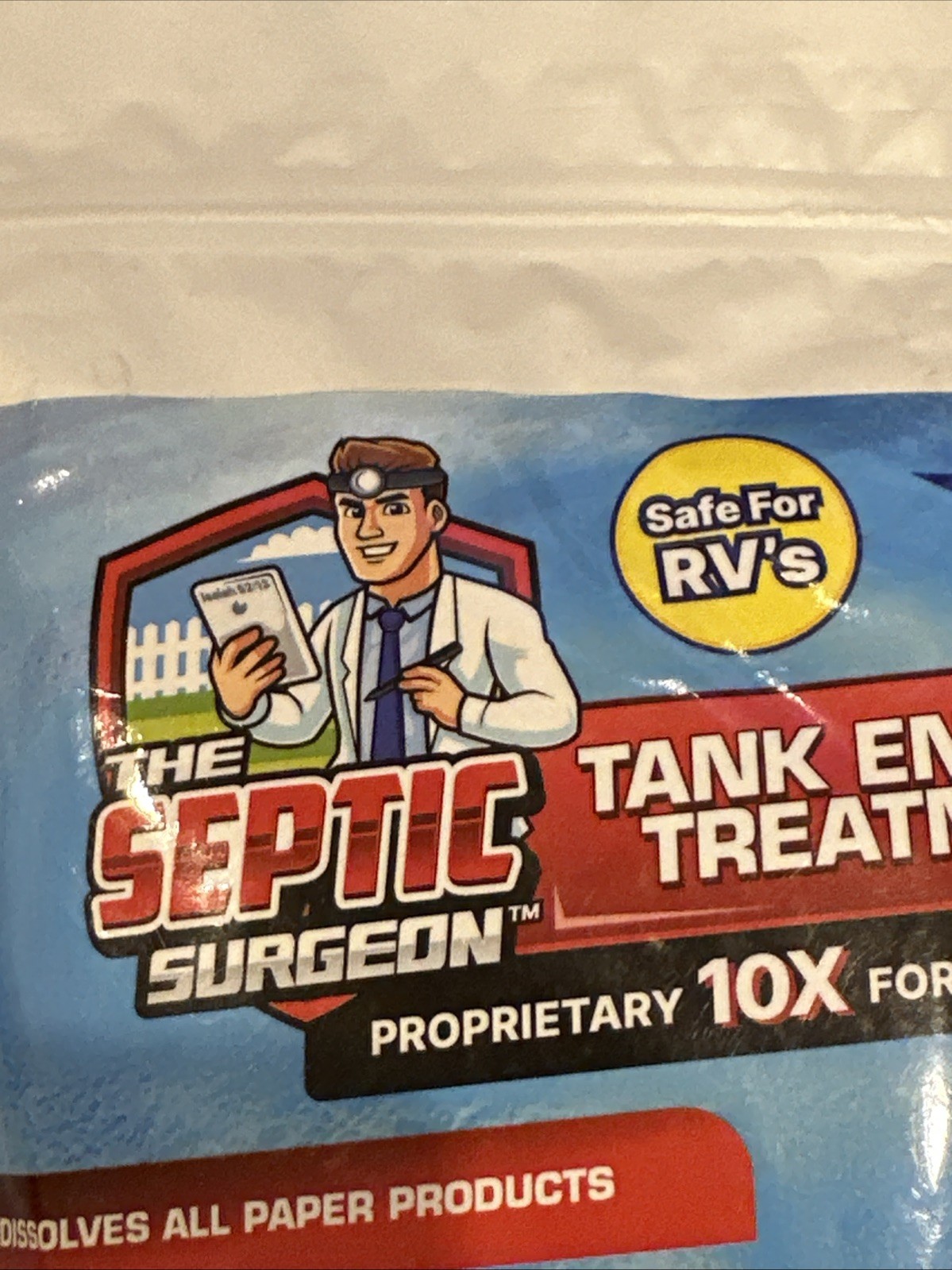 THE SEPTIC SURGEON TANK TREATMENT ENZYME CONTROLS ODOR SAFE FOR ANY PIPES * RVs