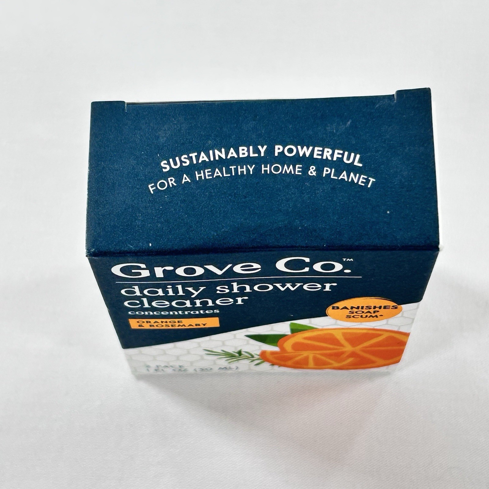 Grove Co Daily Shower Cleaner Concentrate Orange And Rosemary Set Of 2 NEW